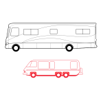 Two recreational vehicles