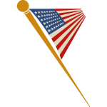 US flag on pin