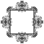 Vintage symmetric frame  vector image