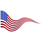 Wavy USA Flag Banner Clip Art