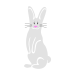 Gray Easter bunny