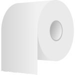 White toilet roll