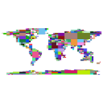 World Map Blocks Prismatic