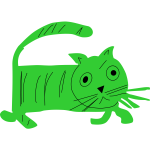 Green Cat Caricature