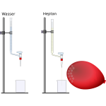 Zeichnung Experiment Ablenkung von Wasserstrahl