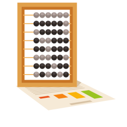 Abacus counting frame