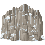 Tall snowy cliff