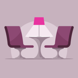 Armchairs and a table