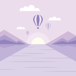 Hot air balloons in the sky