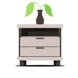 A bedside table
