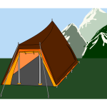 Tent in nature vector image