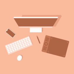 Busy work desk