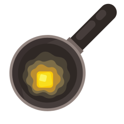 Butter in a pan