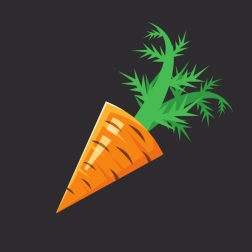 Carrot with leaves
