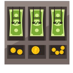 Banknotes in a cash register