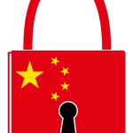 Padlock with Chinese flag