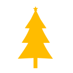 Christmas tree yellow color