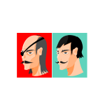 Two men with mustache