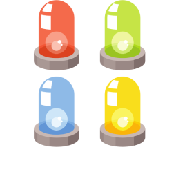 Colorful emergency sirens