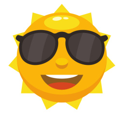 Cool Sun with Sunglasses