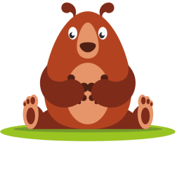Cute bear cartoon style
