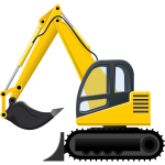 Excavator tool vector drawing