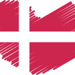 Danish flag heart