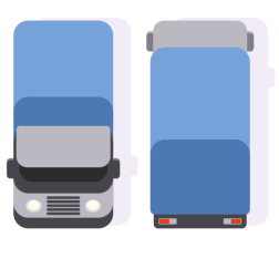Top View Semi-Truck