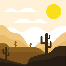 Desert landscape in the dusk-1772833317