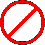 Do Not sign vector clip art