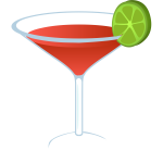 Cocktail with lime vector image