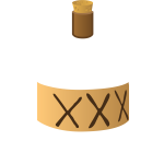 Three crosses labelled bottle vector image