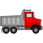 Dump truck vector drawing
