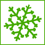 Eco snow vector icon