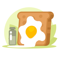 Egg and bread meal