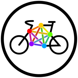 Bicycle fediverse logo BN background