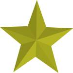 Vector image of golden star