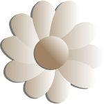 Vector clip art of flower in pale shades of brown