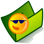 Vector image of cool folder icon