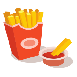 Fries and ketchup meal