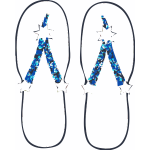 Vector image of sandals trimmed with star and glitter