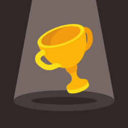 Golden trophy 3d