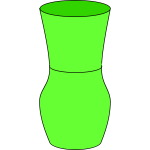 green vase