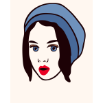 Trendy teenage girl vector image