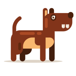 Guard dog cartoon style