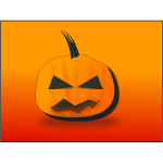 Halloween pumpkin on orange background vector graphics