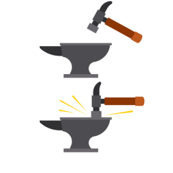 Hammer and anvil