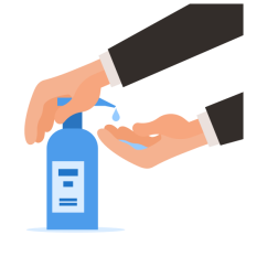 Person Using Hand Sanitizer