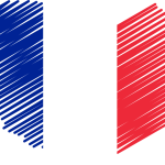 Flag of France heart symbol