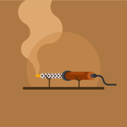 Hot soldering iron